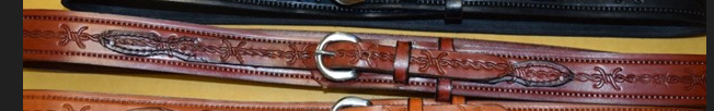 1 1/2" WIDE HAND MADE RANGER BELTS barbwire embossed (Copy)